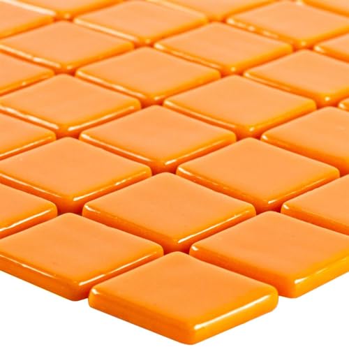 Glas Pool Schwimmbad Mosaik Fliesen Matte Pixley Orange Bad Dampfdusche Hamam