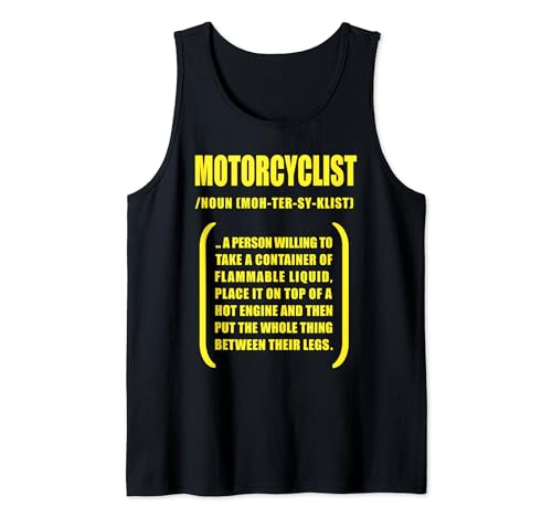 Motorradfahrer, Substantiv, Wörterbuchbeschreibung, Lustiger Biker Tank Top