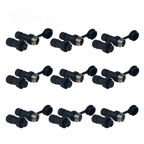 Conector de aviación QL16 6p GX16 plástico macho/hembra 5pc miniatura 1