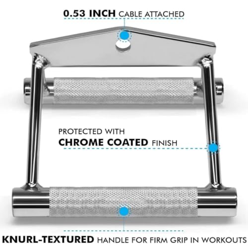 Image of Heavy-Duty Rowing Handle - Cable Attachment for Strength Training Without Grip