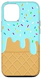 Ice Cream Cone Colorful Sprinkles Drip Waffle Case for iPhone 12/12 Pro