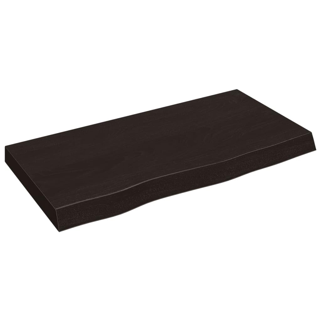 Piano di lavoro in legno massello finitura marrone scuro 80x40x(2 6) cm Home Garden Decor and Organization