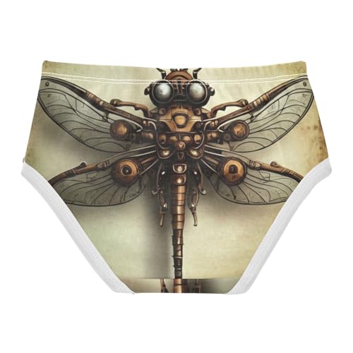 Cotton Toddler Underwear Floral Vintage Mechanical Dragonfly Little Girl Panties Colorful Briefs Underpants 2t2