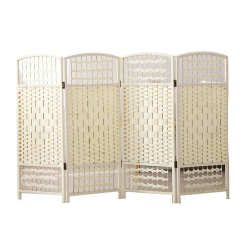 ショート折りたたみ間仕切りスクリーン、独立したロースクリーン、手織り、幼稚園、子供部屋に最適(Color-2,120x40cm-4 piece)
