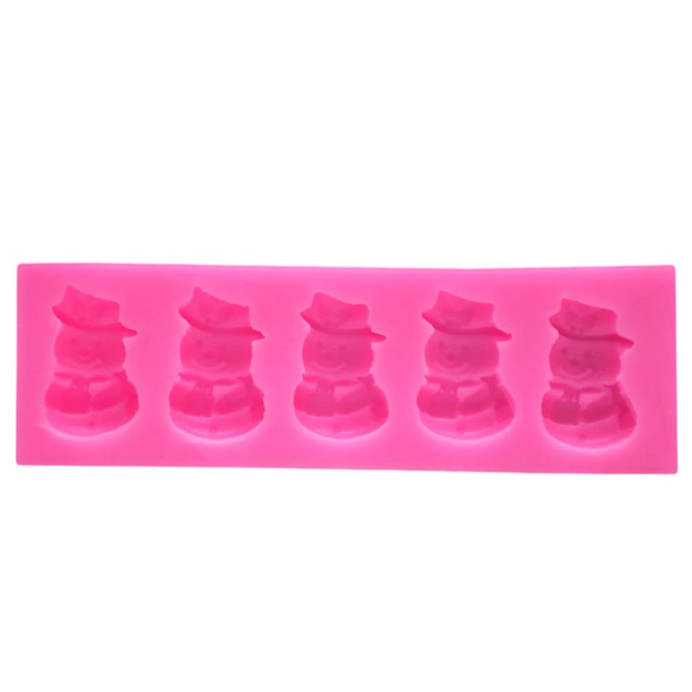 Weihnachten Schneemann Schokoladenform Weihnachten Silikon Süßigkeiten Keks Gummibärchen Form DIY Kuchen Dekoration Form for Fondant Kuchen Süßigkeiten Weihnachten Backzubehör/371 Pfanne