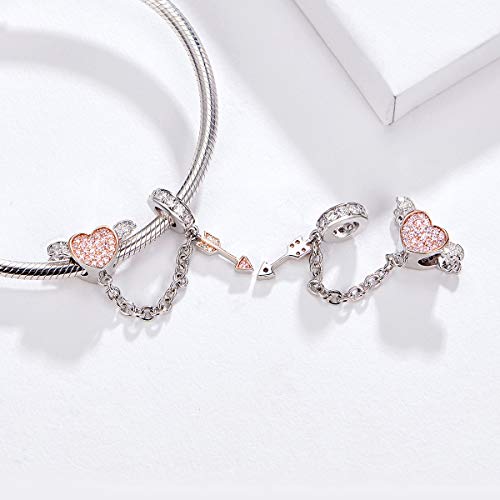 Key to My Heart Dangle Charm 925 Sterling Silver Lock & Key Beads for Bracelet & Necklace2