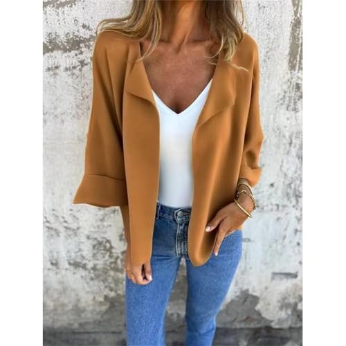 Peculiaral Casual Faux Suede Cardigan, Light Weight Cardigan Women Plus Size Trendy Faux Suede Shawl Collared Jacket2