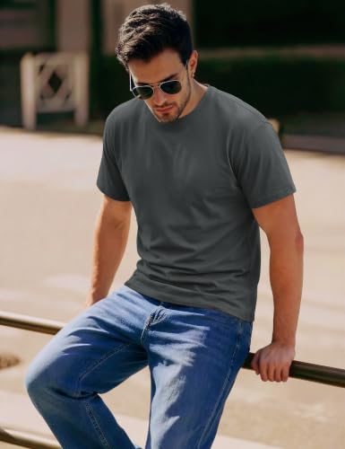 Image of MAGCOMSEN Mens T-Shirts Short Sleeve UPF 50+ Lightweight Moisture Wicking Basic Crewneck Casual Summer Cooling T Shirt