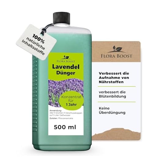 Flora Boost Lavendeldünger flüssig - Flüssigdünger, Dünger für Lavendel, bis zu 100 Liter Gießwasser (500 ml)