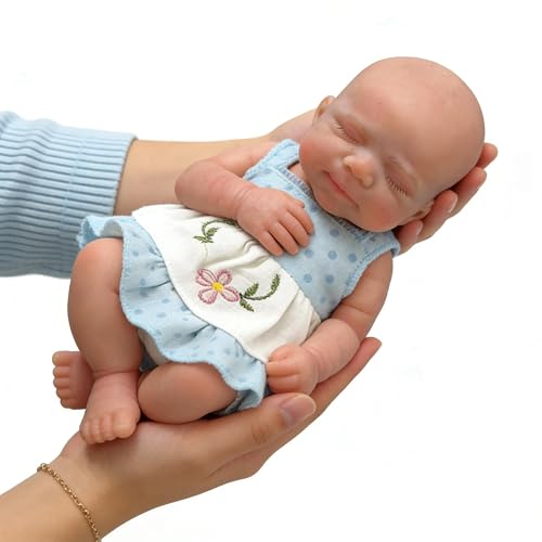 Muñeca Bebé Reborn Silicona Platinum 16 pulgadas Realista miniatura 1