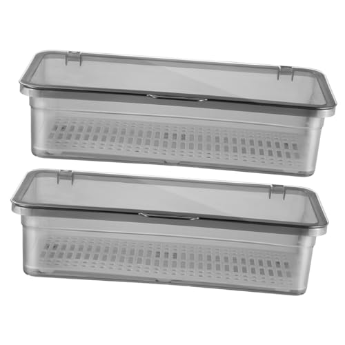 Mipcase 2個 箸収納ケース 透過式調理器具ホルダー 排水トレイ付き キッチンオーガナイザー 家用カトラリー整理収納ボックス