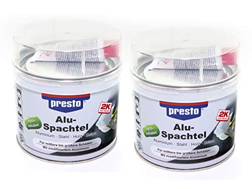 Bks Pulver PRESTO 6x 1kg ALU-SPACHTEL ALUSPACHTEL METALLSPACHTEL PRESTOLITH 600375 4055543727712 Aluminium Spachtel Hitzebeständig