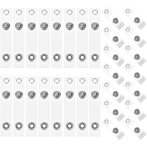 30 Pcs Clear PVC Badge Clips Cover