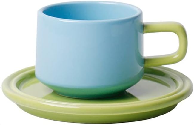 Ins Contrasting Coffee Cup Nordic Simple Afternoon Tea Ceramic Korean And Saucer(D)