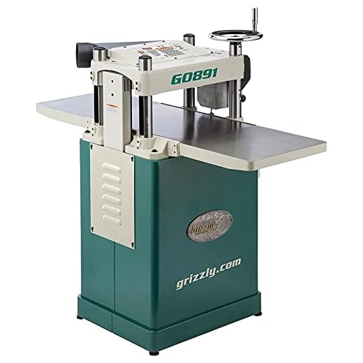 Grizzly Industrial G0891 - 15" 3 HP Fixed-Table Planer with Helical Cutterhead