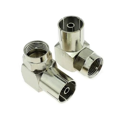Adaptateur mâle F à 5 broches coaxial coudé évite câble plié TV