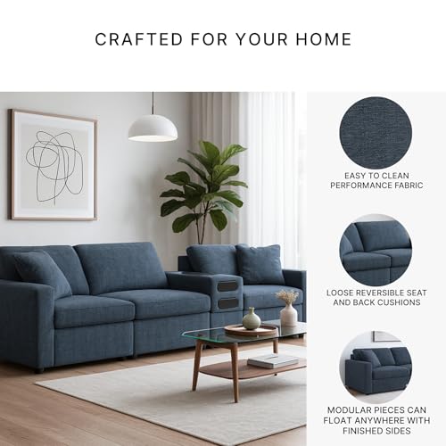 Image of Signature Design by Ashley 4-Piece Modern Sectional Sofa, Ink