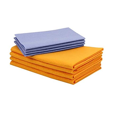 DADAWU Reusable Cleaning Cloths,Absorbent Cloths,Multi-Purpose Cleaning Shammy (Chamois) Towel,Will Not Scratch,Machine Washable,4 Large&4 Small Cover