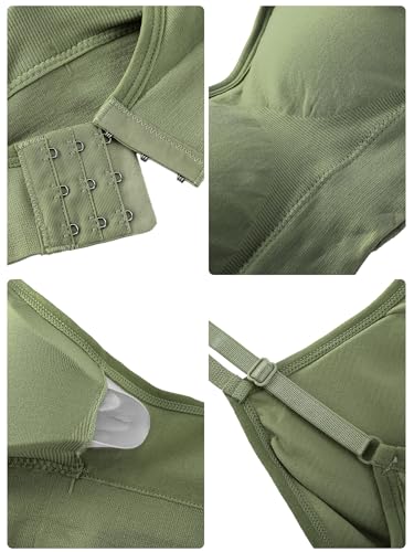 Image of Geyoga Neck Bralettes Wireless Cami Bra Tank Top Sports Bra for Women Girls