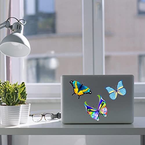 100 Unidades Adesivo De Borboleta à Prova D'água Adesivo Para Notebook Borboletas Adesivos Decorati