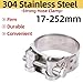 1pcs 304 Stainless Steel Adjustable Hose Pipe Clamp - Heavy Duty Hose Clips for Automotive, Industrial, and Home Use(175-187mm)