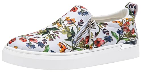 Image of Jeossy Women's Slip On Shoes Casual Fashion Sneakers 8010 Arch Support Loafers for Women with Zipper