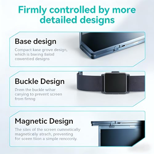 Image of Multi Screen Laptop Attachment, 15.6 inch Portable Tri-Fold Monitor with 1080P FHD IPS Display, Turns One Laptop Screen into Three, Easy Plug and Play, Adjustable Angles for Mac and Windows