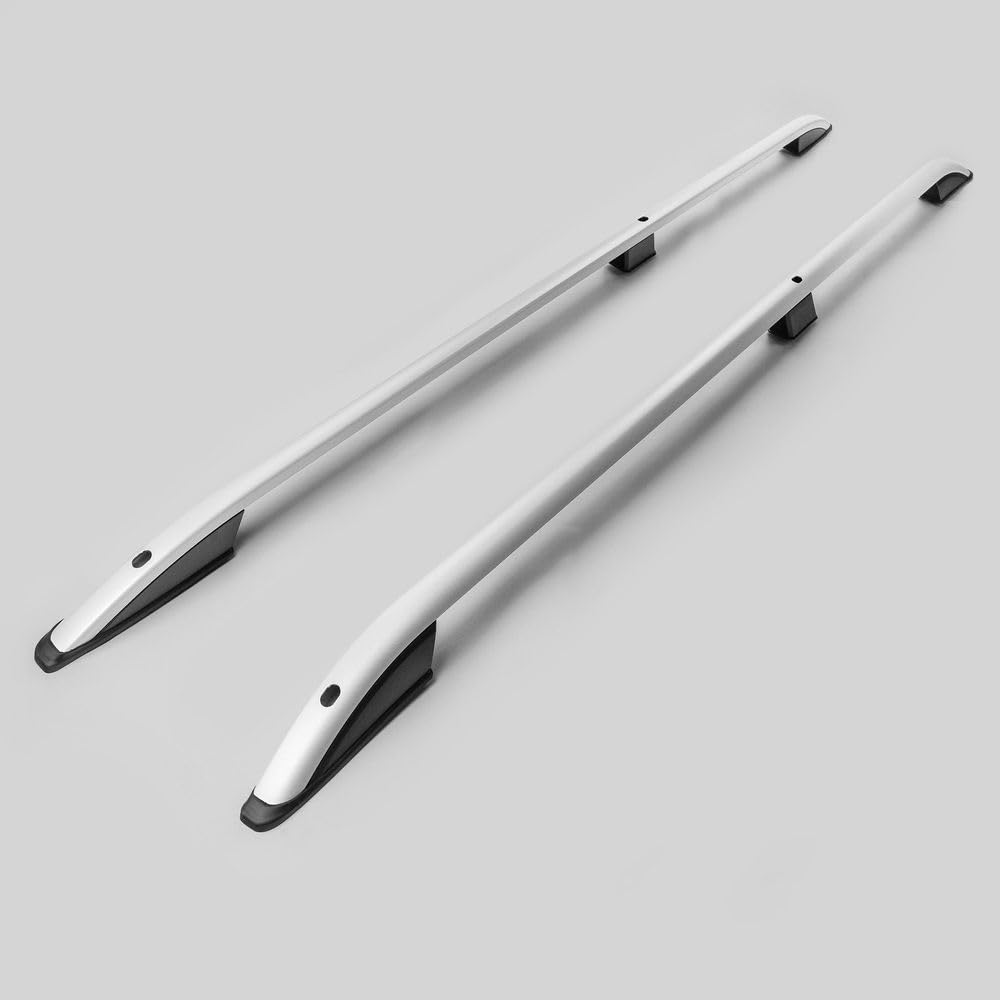 CHROMEMASTER Barras Portaequipajes, Rieles de Techo Compatible con Ford Transit Custom L1 SWB Corto 2012-2023; Se Utilizan para el Montaje de Portaequipajes de Techo, Cajas de Techo o Portabicicletas