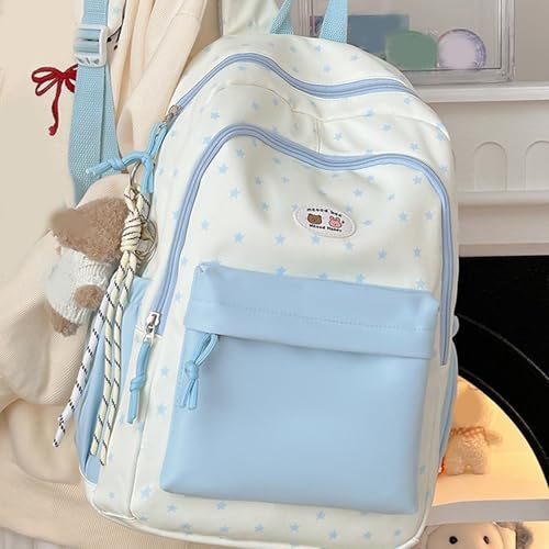 Mochila elegante con estampado de estrellas y nailon de alta densidad 4