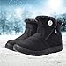 Eagsouni Snow Boots Womens Winter Ankle Boots Ladies Warm Fur Lined Booties Thickening Shoes Zip Flat Sneakers Outdoor Booties High Top Black, US 9, 41 EU