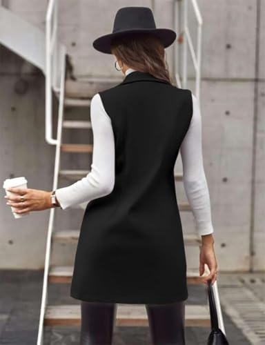 IDEALSANXUN Womens Long Wool Vest Fall Winter Sleeveless Blazer Jackets Double Breasted Trench Coats3
