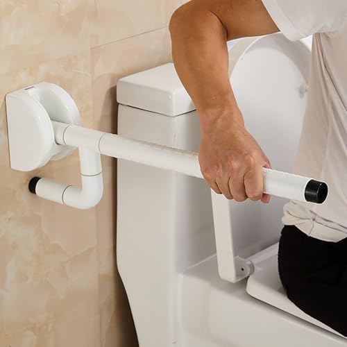 Barra de agarre plegable antideslizante para inodoro, de acero para baño, ideal para personas mayores, ancianos, mujeres embarazadas y Did Assi