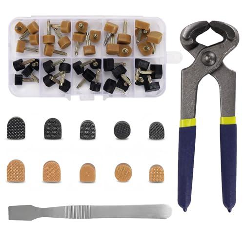 Image of Adorila 20 Pairs High Heel Repair Kit with Removal Pliers - 5 Sizes TPU Replacement Tips - Shoe Repair Tool Set for Stilettos and Boots