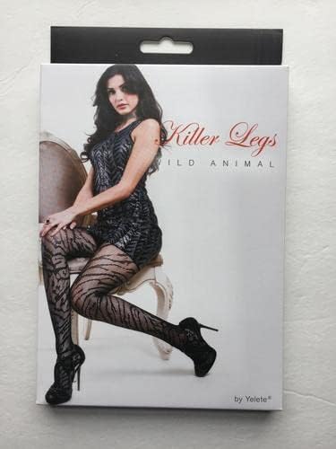 Image of YELETE Killer Legs Women's Plus Size Fishnet Pantyhose 168YD078Q, Black, Wild Animal