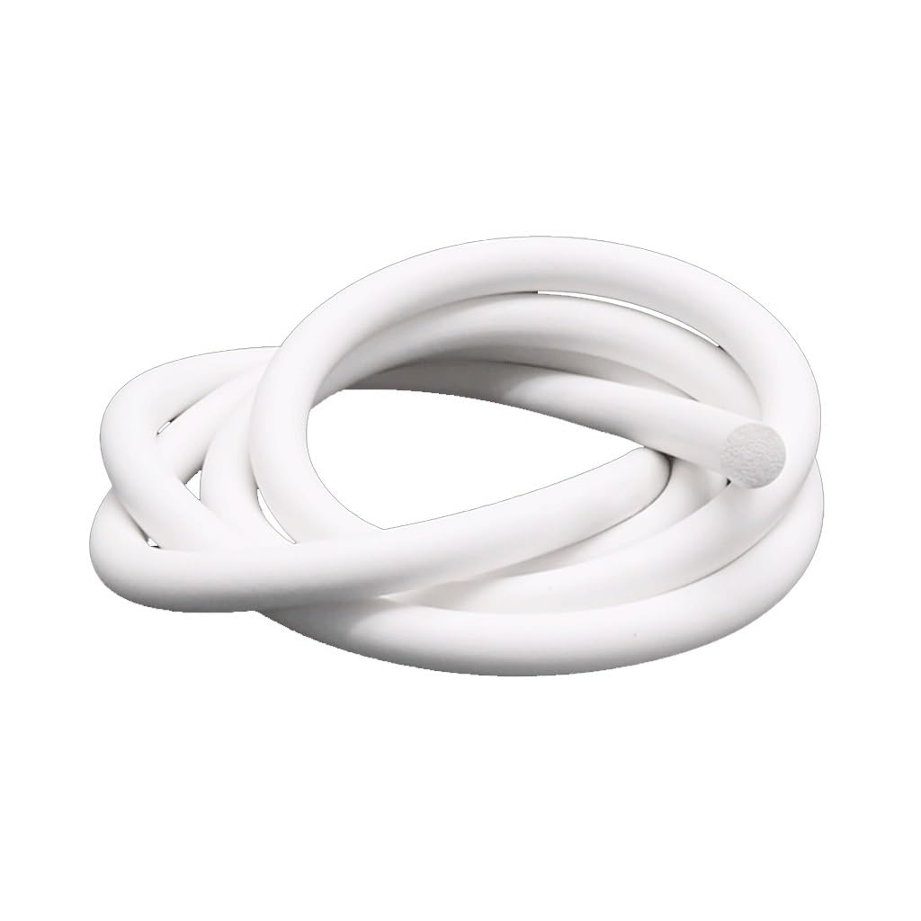 Tira de sellado de espuma de silicona, Tira de sellado espuma caucho silicona, color blanco, 1 m, 1-25 mm diámetro(25mm)