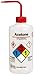 Nalgene 2425-0501 LDPE Right-To-Know Acetone Safety Wash Bottle, 500mL Capacity, 28mm Polypropylene Closure (Pack of 6)