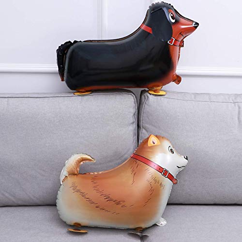 Walking Animal Balloons Besyzy 9Pcs Pet Dog Foil Balloon Latex Dog Balloon Air Walkers Inflated Balloons For Kids Gift Birthday Party Decoration #TOP7