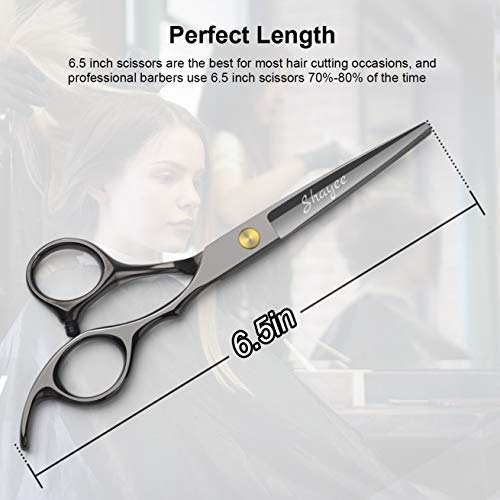 Hair Cutting Scissors - 6.5" Professional Trimming Thining Haircut Shear - Premium Janpanese Stainless Steel Beard Scissor with Smooth Razor & Sharp Edge Blades for Babers, Salons, Men, Women — view 4