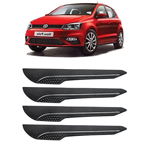 Image of AOSIS-Car Bumper Protector /Bumper Guard for NewPolo with Single Chrome Stripe (4-Pcs)