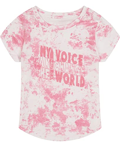 Image of Nautica Girls Short Sleeve T-Shirt with Fun Graphic Design, Cotton Tee with Tagless Interior