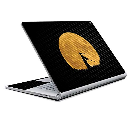 Image of MightySkins Carbon Fiber Skin for Microsoft Surface Book 2 13 inch (2017) - Samurai,Protective, Durable Textured Carbon Fiber Finish,Easy to Apply, Remove, and Change Styles,