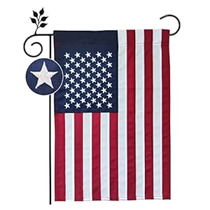 SYII Embroidered American Garden Flag 12×18 Inch, Double Sided Heavy Duty Small US Yard Flags for Outdoor Lawn Patio 4th of July Patriotic Decor