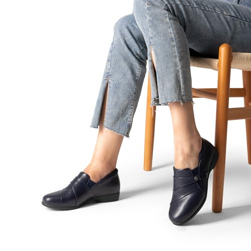 Image of DREAM PAIRS Loafer for Women Slip-on Comfortable Dressy Loafers Business Casual Work Office Loafer Shoes Faux Leather Round Toe with Arch Support