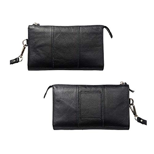 ZTE Blade V8 Lite case cuir véritable noir : pochette de protection rigide - 2