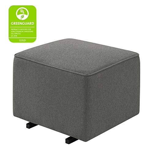 Davinci Universal Gliding Ottoman In Dark Grey, Greenguard Gold & Certipur-Us Certified #TOP1