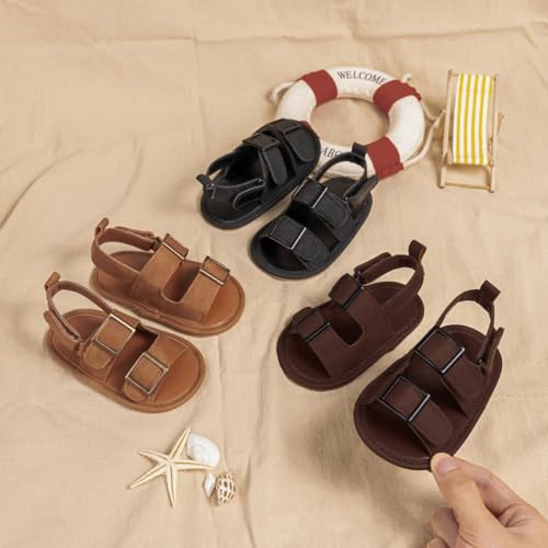 Image of CENCIRILY Infant Baby Boys Girls Summer Beach Sandals Anti-slip Rubber Soft Sole Lightweight Breathable Athletic Toddler First Walking Shoes