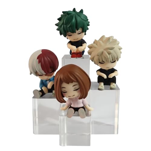 YLQANONG MHA Midoriya Izuku Figures Todoroki Shouto/Uraraka Ochako Anime Figure Statues PVC Anime Action Figurine 2.36IN