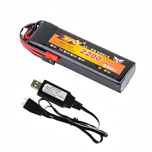 Cecicebb Transmitter LiPo Battery 11.1V 2200mAh 8C for Walkera DEVO 7 WFLY9 RadioLink AT9 Radiolink T8FB Transmitter Remote Controllor 1 Pack with USB Charger Cable
