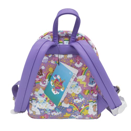 Loungefly Exclusive Care Bears Rainbow All Over Print Double Strap Shoulder Bag2