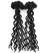 Curly Wave Dreadlock Extension Human Hair 16inch 10Strands 0.4cm Width 100% Permanent Huamn Hair ...